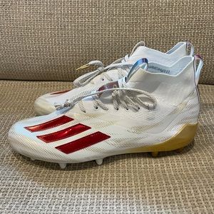Adidas Adizero Football Cleats All-American Bowl White Gold Player Exclusive PE